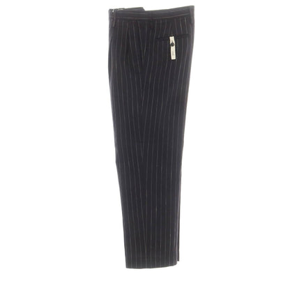 [Used] AMC Wool Linen Pinstripe Casual Slacks Pants Dark Navy x White [52] [Condition Rank B] [Men&