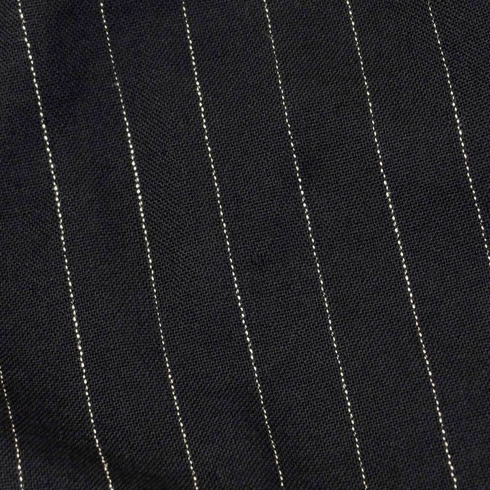 [Used] AMC Wool Linen Pinstripe Casual Slacks Pants Dark Navy x White [52] [Condition Rank B] [Men&