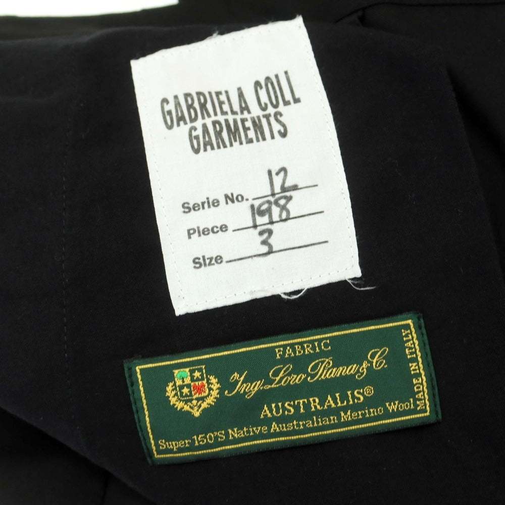 【中古】ガブリエラ コール ガーメンツ GABRIELA COLL GARMENTS ウール イージーパンツ ブラック【 3 】【 状態ランクB 】【 メンズ 】