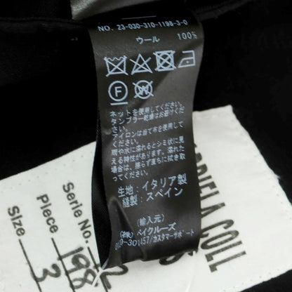 【中古】ガブリエラ コール ガーメンツ GABRIELA COLL GARMENTS ウール イージーパンツ ブラック【 3 】【 状態ランクB 】【 メンズ 】