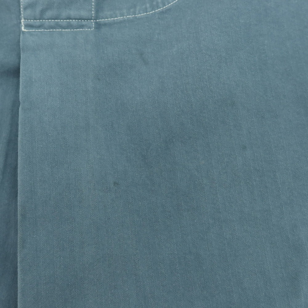 【中古】メゾン マルジェラ Maison Margiela コットン ヘリンボーンストライプ プルオーバー カジュアルシャツ スモークブルーxグレー【サイズ48】【 状態ランクC 】【 メンズ 】[CPD]