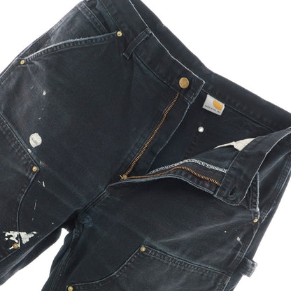 [Used] Carhartt Cotton Work Pants, Black [No size indicated (L)] [Condition Rank D] [Men&