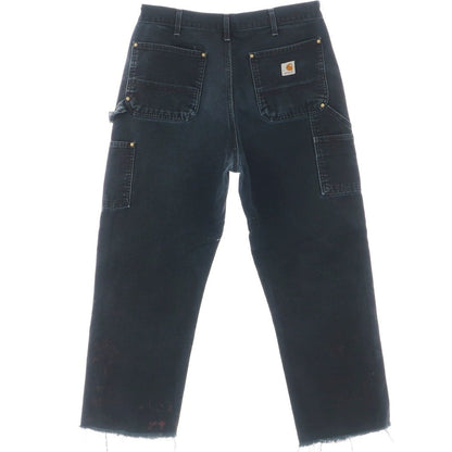 [Used] Carhartt Cotton Work Pants, Black [No size indicated (L)] [Condition Rank D] [Men&