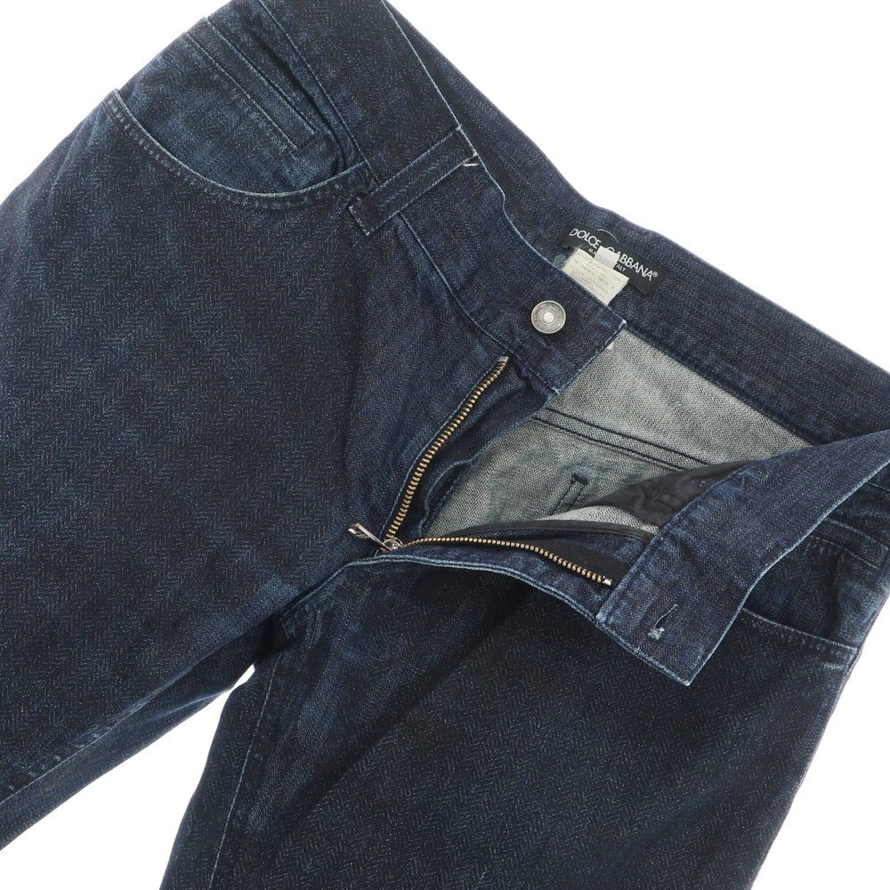 【中古】ドルチェアンドガッバーナ DOLCE&amp;GABBANA コットン デニムパンツ ネイビー【 48 】【 状態ランクC 】【 メンズ 】
