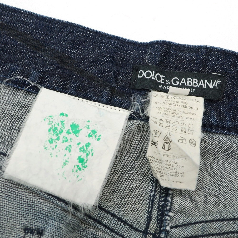 【中古】ドルチェアンドガッバーナ DOLCE&amp;GABBANA コットン デニムパンツ ネイビー【 48 】【 状態ランクC 】【 メンズ 】