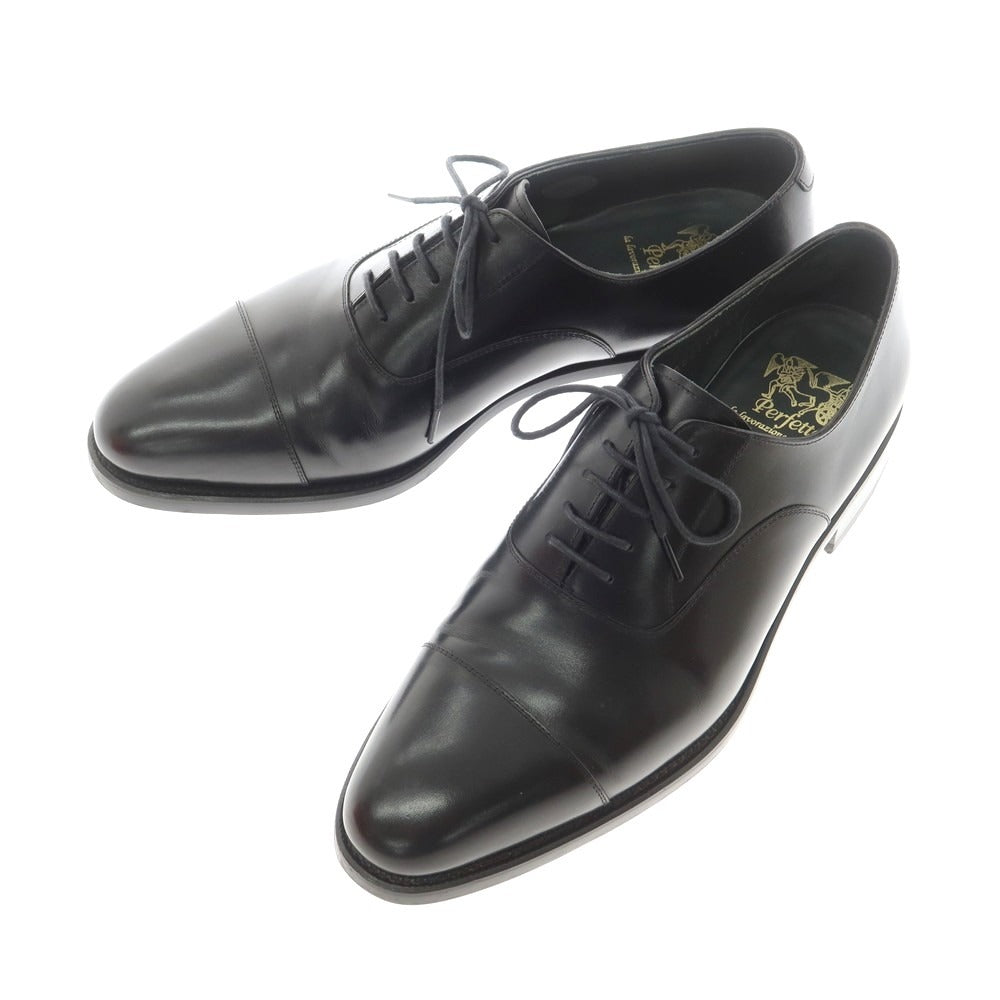 【中古】ペルフェット Perfetto ストレートチップ ドレスシューズ ブラック【 8 1/2 】【 状態ランクB 】【 メンズ 】