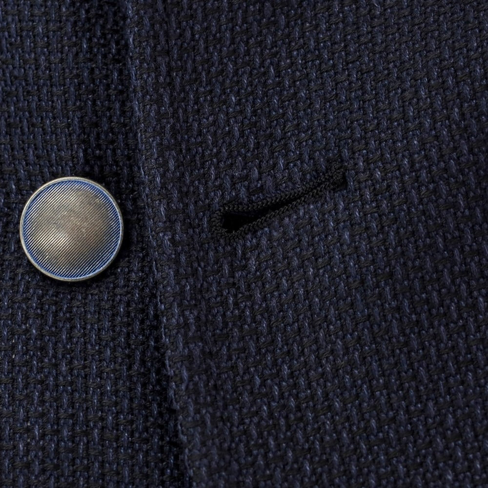 [Used] TAGLIATORE linen cotton double tailored jacket, navy [unreadable (M size)] [condition rank B] [men&