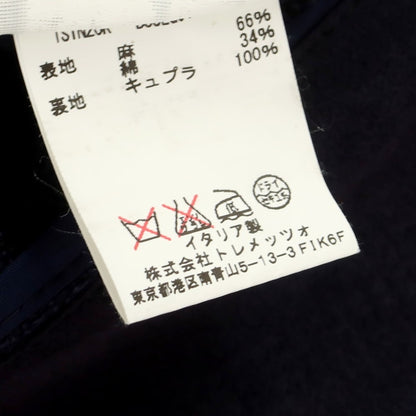 [Used] TAGLIATORE linen cotton double tailored jacket, navy [unreadable (M size)] [condition rank B] [men&