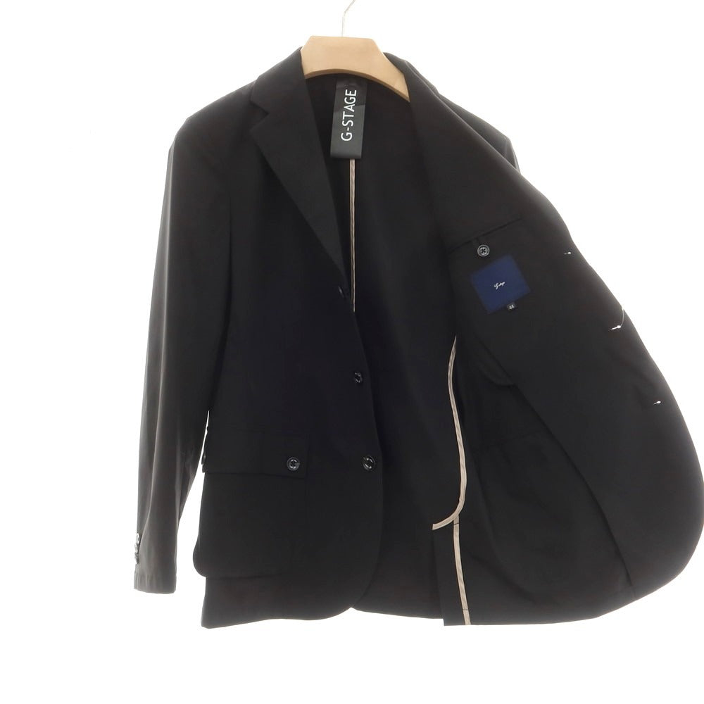 【中古】ジーステージ g-stage ポリエステル セットアップ スーツ ブラック【 44/44 】【 状態ランクB 】【 メンズ 】 [CPD]