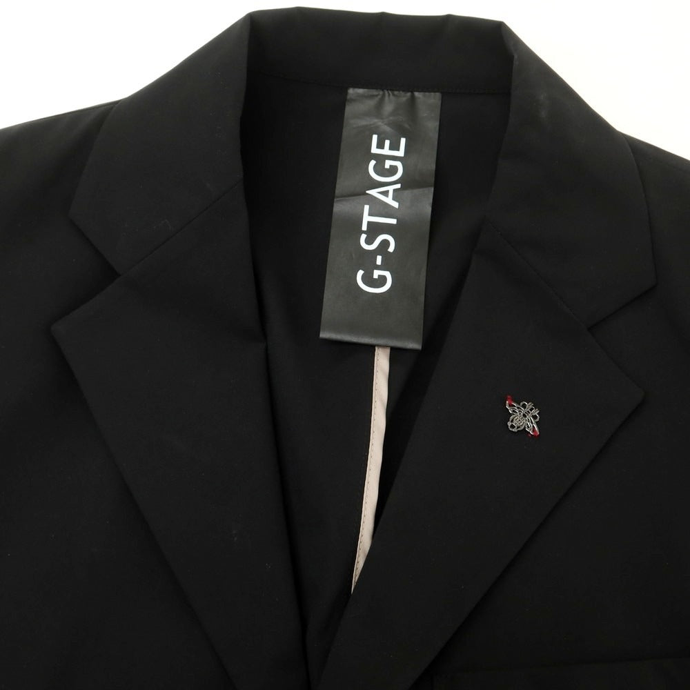【中古】ジーステージ g-stage ポリエステル セットアップ スーツ ブラック【 44/44 】【 状態ランクB 】【 メンズ 】 [CPD]