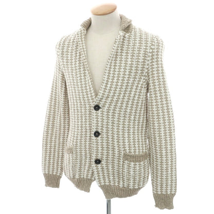 [Used] Drumohr Cotton Linen Cardigan Beige x White [44] [Condition Rank B] [Men&