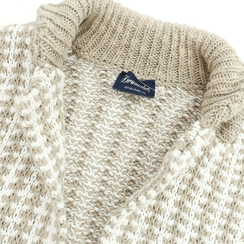 [Used] Drumohr Cotton Linen Cardigan Beige x White [44] [Condition Rank B] [Men&