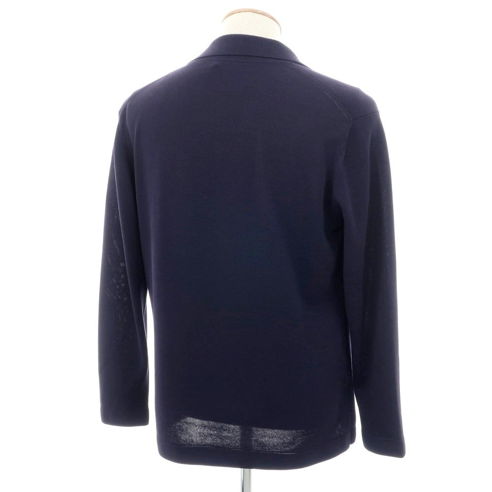 [Used] SOVEREIGN high gauge cotton rayon knit double-breasted jacket-style cardigan navy [S] [Condition rank B] [Men&