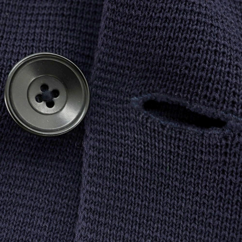 [Used] SOVEREIGN high gauge cotton rayon knit double-breasted jacket-style cardigan navy [S] [Condition rank B] [Men&