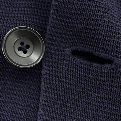 [Used] SOVEREIGN high gauge cotton rayon knit double-breasted jacket-style cardigan navy [S] [Condition rank B] [Men&