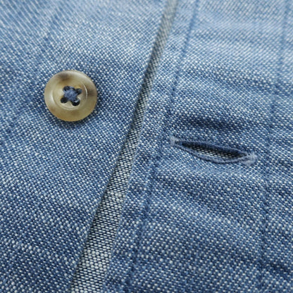 【中古】クラウデッドクローゼット CROWDED CLOSET コットン ホリゾンタルカラー カジュアルシャツ ブルー【 表記なし（S位） 】【 状態ランクB 】【 メンズ 】