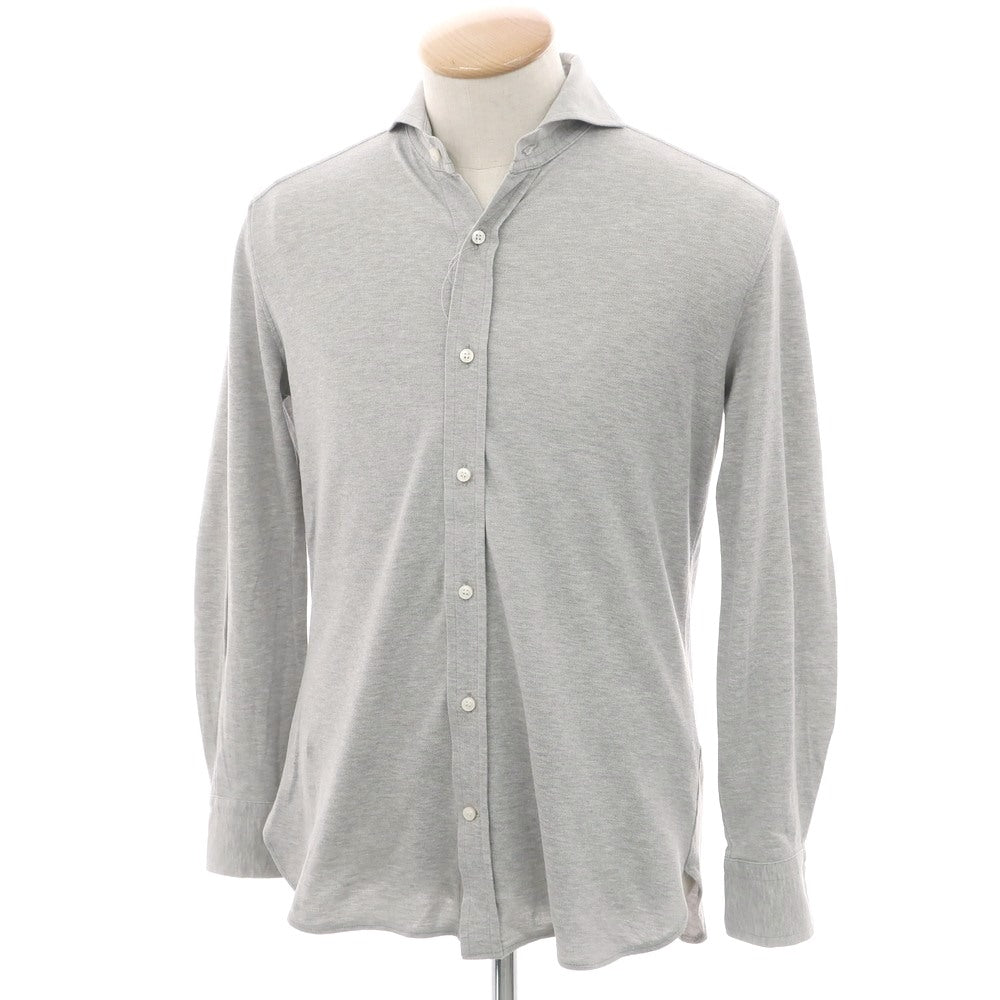 [Used] SENTINEL Stretch Cotton Pique Casual Shirt, Gray [44] [Condition Rank B] [Men&