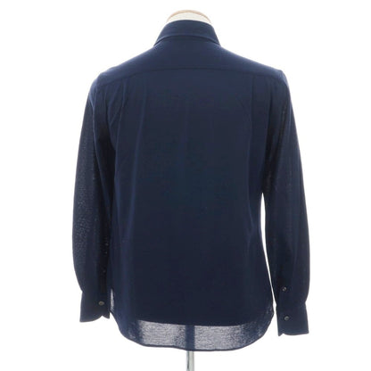 [Used] ORIAN Cotton Pique Long Sleeve Polo Shirt Navy [37] [Condition Rank B] [Men&