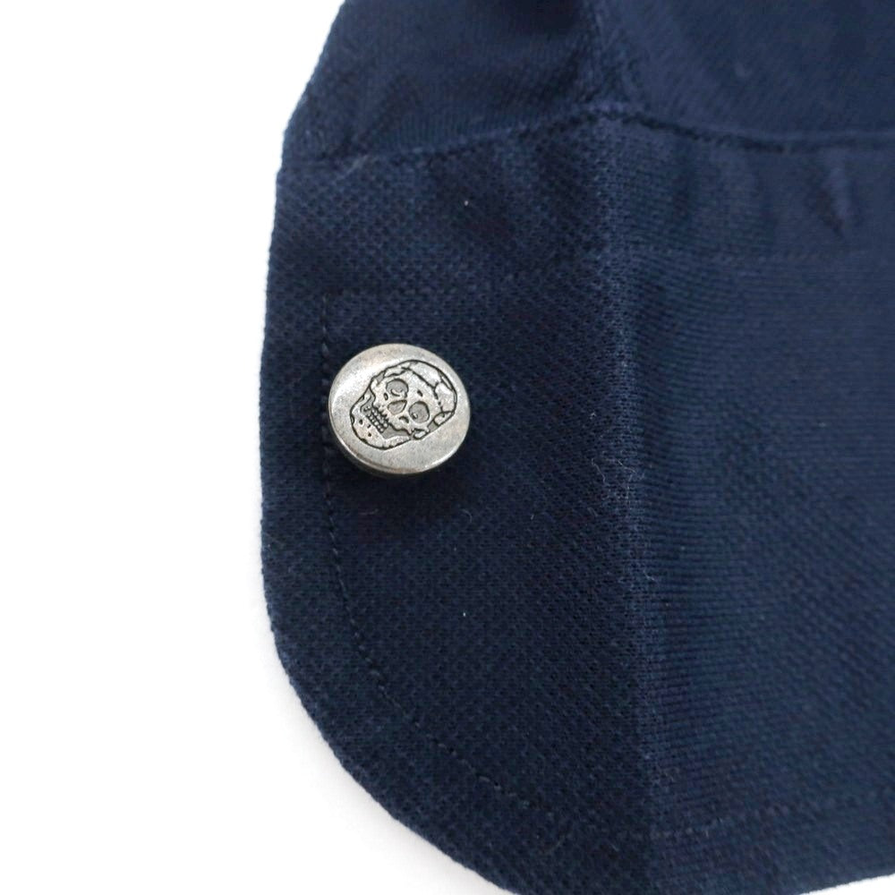 [Used] ORIAN Cotton Pique Long Sleeve Polo Shirt Navy [37] [Condition Rank B] [Men&