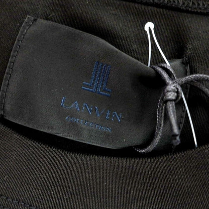 【中古】ランバンコレクション LANVIN COLLECTION コットン クルーネック 半袖Ｔシャツ ブラック【 48 】【 状態ランクA 】【 メンズ 】