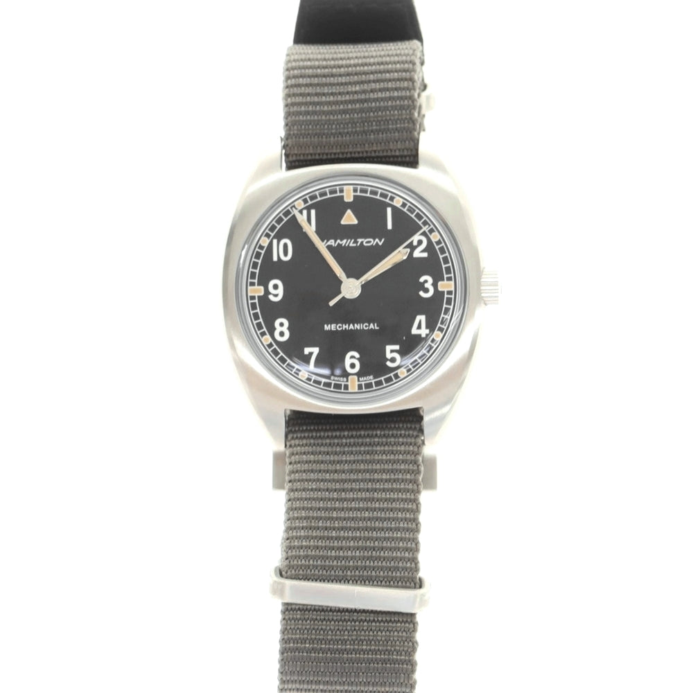 【中古】ハミルトン HAMILTON カーキ アビエーション ミリタリー 腕時計 シルバーxグレーカーキ【 状態ランクA 】【 メンズ 】