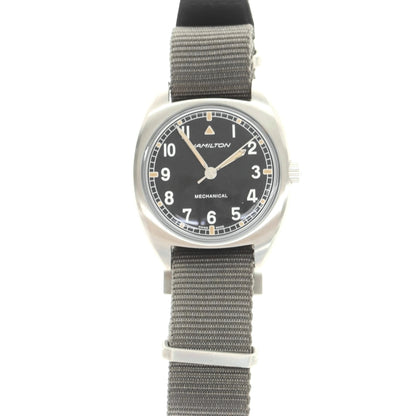 【中古】ハミルトン HAMILTON カーキ アビエーション ミリタリー 腕時計 シルバーxグレーカーキ【 状態ランクA 】【 メンズ 】