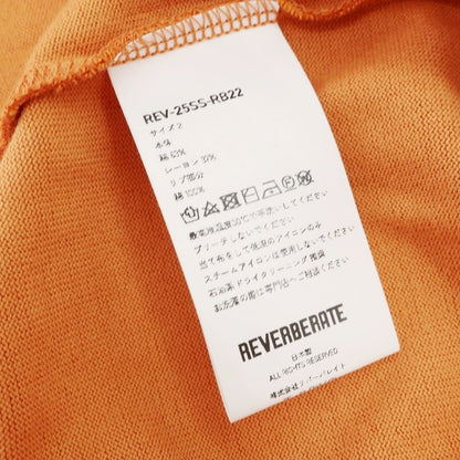 [Used] [Unused] REVERBERATE 2025 Spring/Summer Cotton Rayon Crew Neck Long Sleeve T-Shirt Orange [2] [Condition Rank S] [Men&