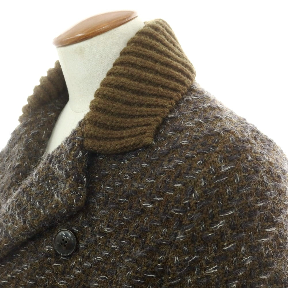 【中古】トゥモローランド TOMORROWLAND ウールナイロン ダブルニットコート オリーブ【 M 】【 状態ランクB 】【 メンズ 】