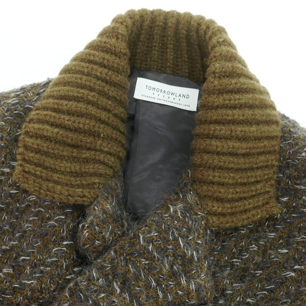【中古】トゥモローランド TOMORROWLAND ウールナイロン ダブルニットコート オリーブ【 M 】【 状態ランクB 】【 メンズ 】