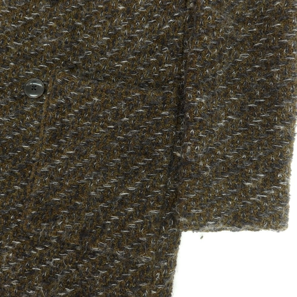 【中古】トゥモローランド TOMORROWLAND ウールナイロン ダブルニットコート オリーブ【 M 】【 状態ランクB 】【 メンズ 】