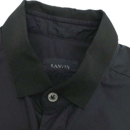 【中古】ランバン LANVIN コットン ショートカラー カジュアルシャツ ブラック【 37 】【 状態ランクC 】【 メンズ 】