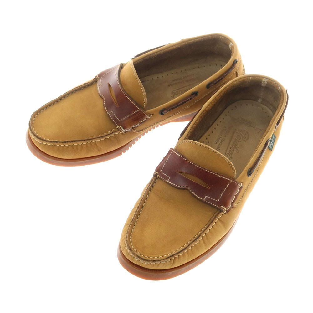 【中古】パラブーツ Paraboot International Gallery BEAMS別注 Corsica ローファー ライトブラウンxブラウン【 6 1/2 】【 状態ランクB 】【 メンズ 】