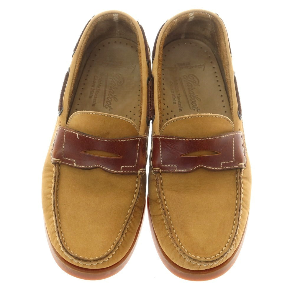 【中古】パラブーツ Paraboot International Gallery BEAMS別注 Corsica ローファー ライトブラウンxブラウン【 6 1/2 】【 状態ランクB 】【 メンズ 】