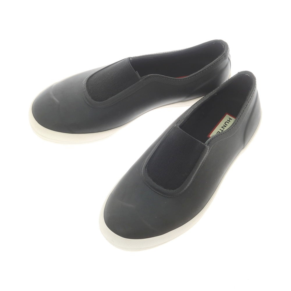 【中古】ハンター HUNTER ラバー スリッポンスニーカー ブラックxホワイト【 UK6 】【 状態ランクB 】【 メンズ 】