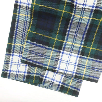 【中古】タンジェント Tangent ウール チェック カジュアルスラックスパンツ グリーンxネイビー【 44 】【 状態ランクB 】【 メンズ 】