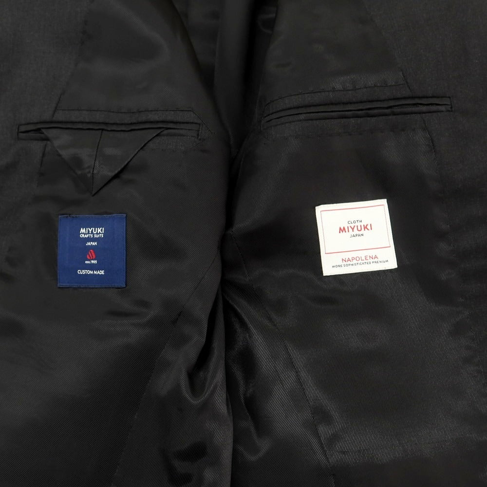 【中古】ミユキクラフツスーツ MIYUKI CRAFTS SUITS ウール 3つボタンスーツ チャコールグレー【 50位 】【 状態ランクB 】【 メンズ 】 [DPD]