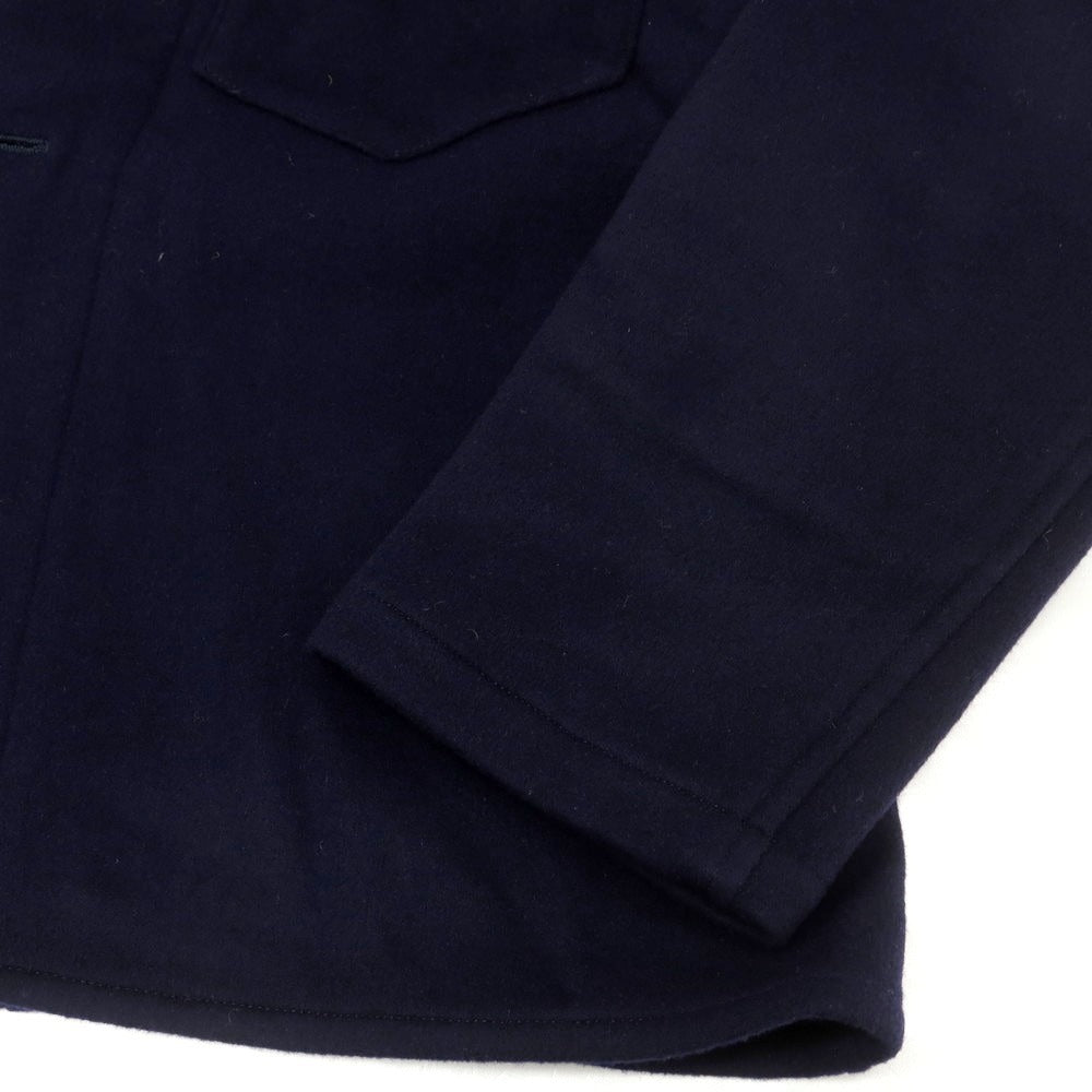 【中古】ラ テッラ LA TERRA ウール ノーカラージャケット ネイビー【 表記なし（L位） 】【 状態ランクA 】【 メンズ 】