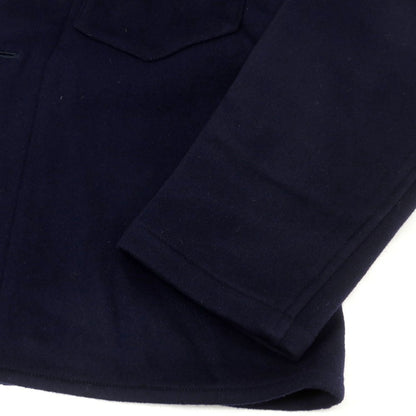 【中古】ラ テッラ LA TERRA ウール ノーカラージャケット ネイビー【 表記なし（L位） 】【 状態ランクA 】【 メンズ 】