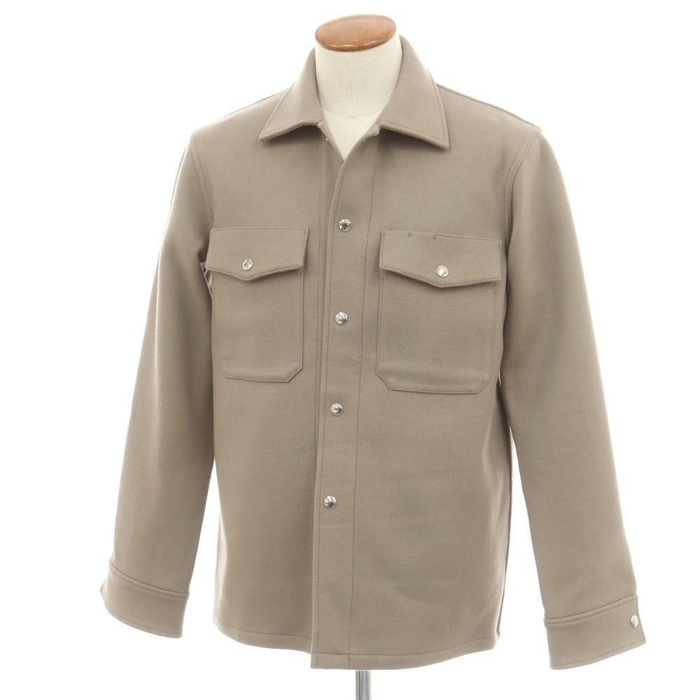 【中古】ラ テッラ LA TERRA ウール シャツブルゾン グレージュ【 2 】【 状態ランクA 】【 メンズ 】