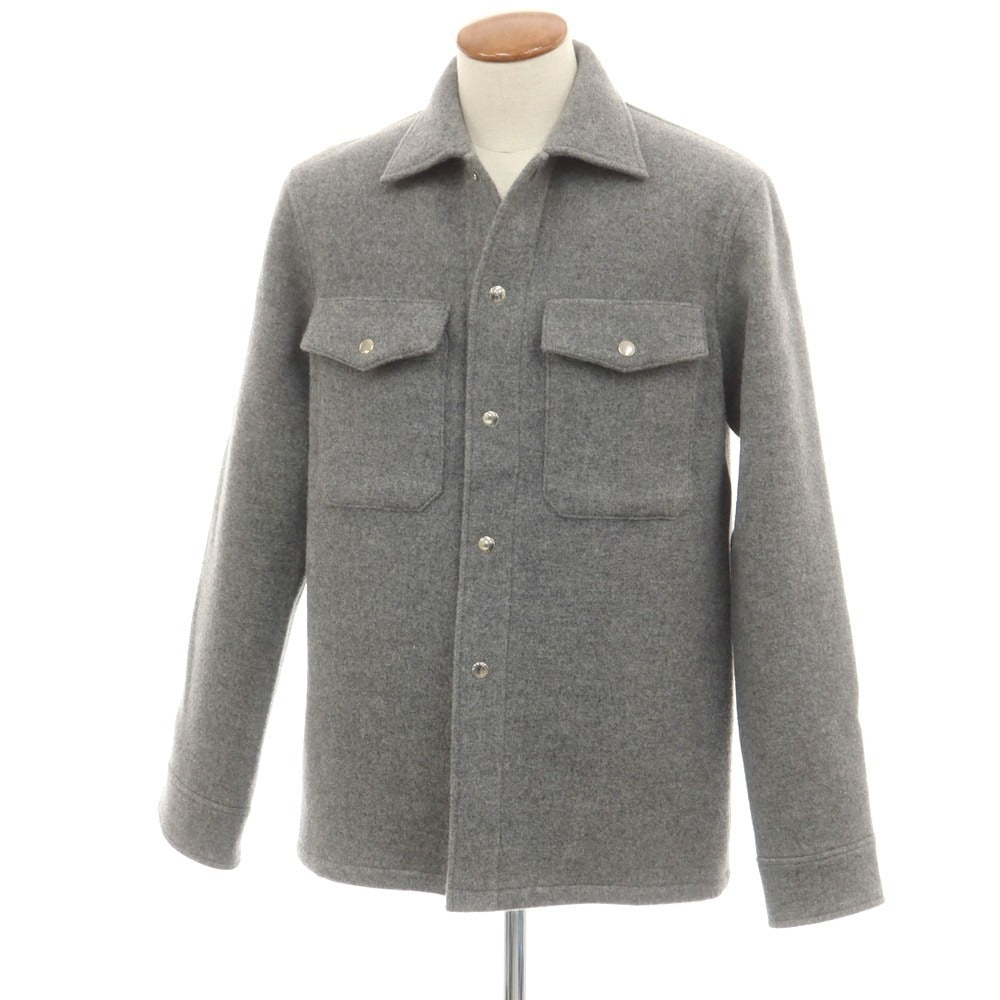 【中古】ラ テッラ LA TERRA ウール シャツブルゾン グレー【サイズ2】【 状態ランクA 】【 メンズ 】[DPD]