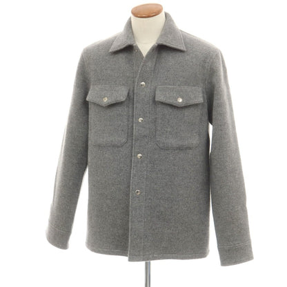 【中古】ラ テッラ LA TERRA ウール シャツブルゾン グレー【 2 】【 状態ランクA 】【 メンズ 】