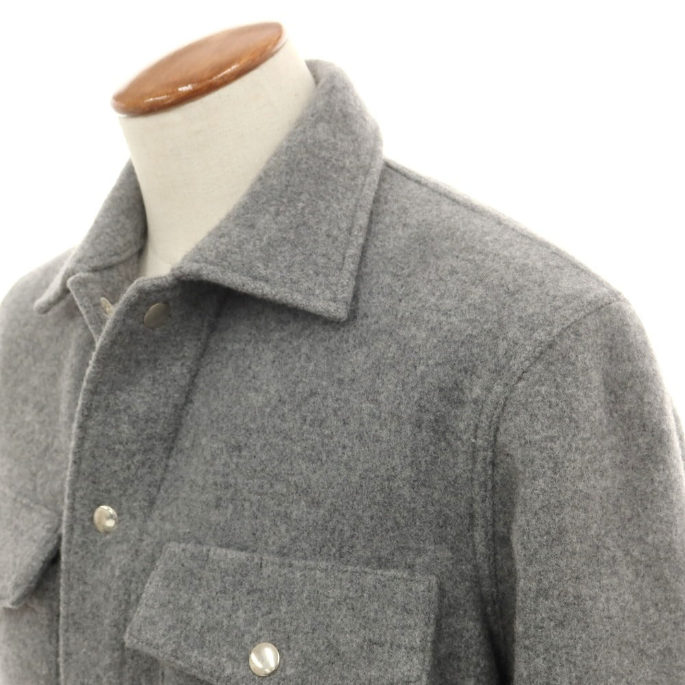 【中古】ラ テッラ LA TERRA ウール シャツブルゾン グレー【サイズ2】【 状態ランクA 】【 メンズ 】[DPD]