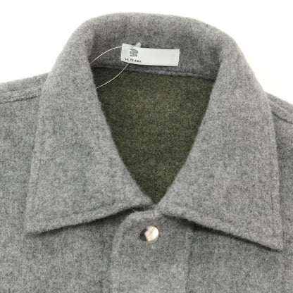 【中古】ラ テッラ LA TERRA ウール シャツブルゾン グレー【 2 】【 状態ランクA 】【 メンズ 】