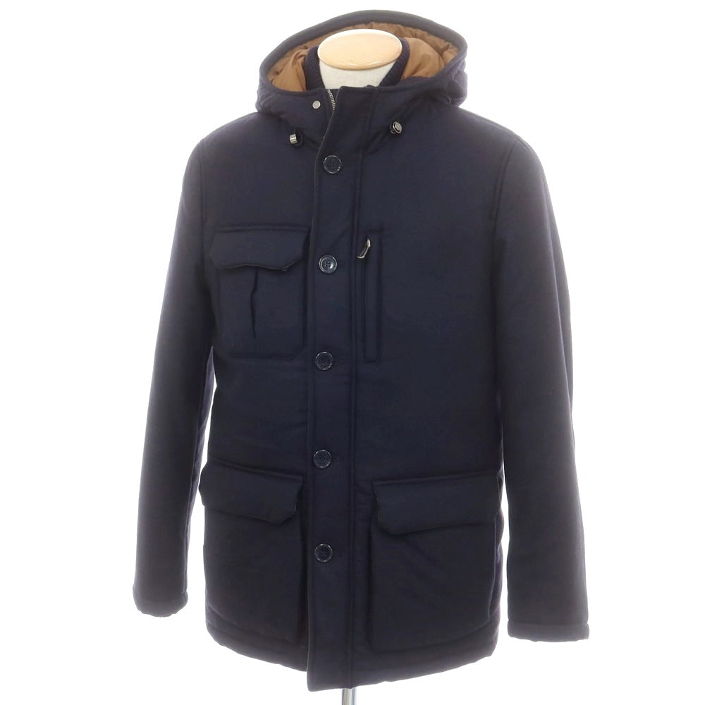 【中古】エンリコ マンデッリ ENRICO MANDELLI Sharon別注 ウールカシミヤ ダウンジャケット ネイビー【 44 】【 状態ランクA 】【 メンズ 】