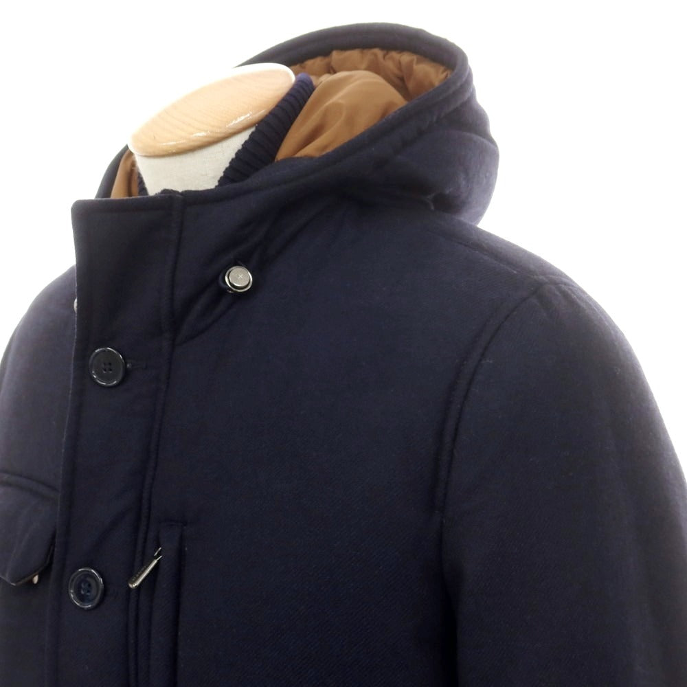 【中古】エンリコ マンデッリ ENRICO MANDELLI Sharon別注 ウールカシミヤ ダウンジャケット ネイビー【 44 】【 状態ランクA 】【 メンズ 】