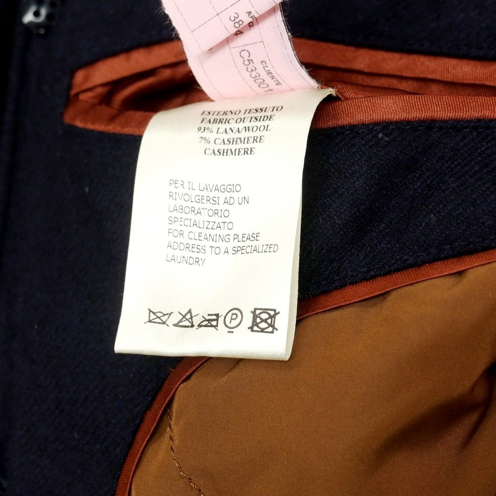 【中古】エンリコ マンデッリ ENRICO MANDELLI Sharon別注 ウールカシミヤ ダウンジャケット ネイビー【 44 】【 状態ランクA 】【 メンズ 】