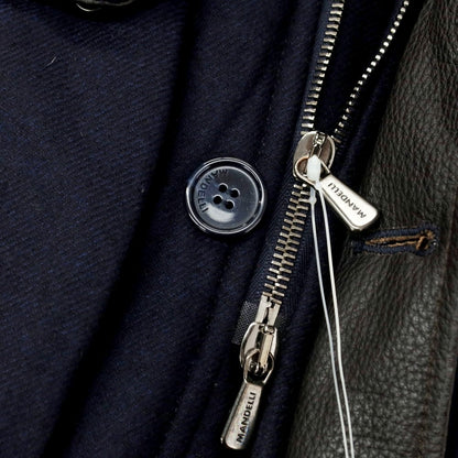 【中古】エンリコ マンデッリ ENRICO MANDELLI Sharon別注 ウールカシミヤ ダウンジャケット ネイビー【 44 】【 状態ランクA 】【 メンズ 】