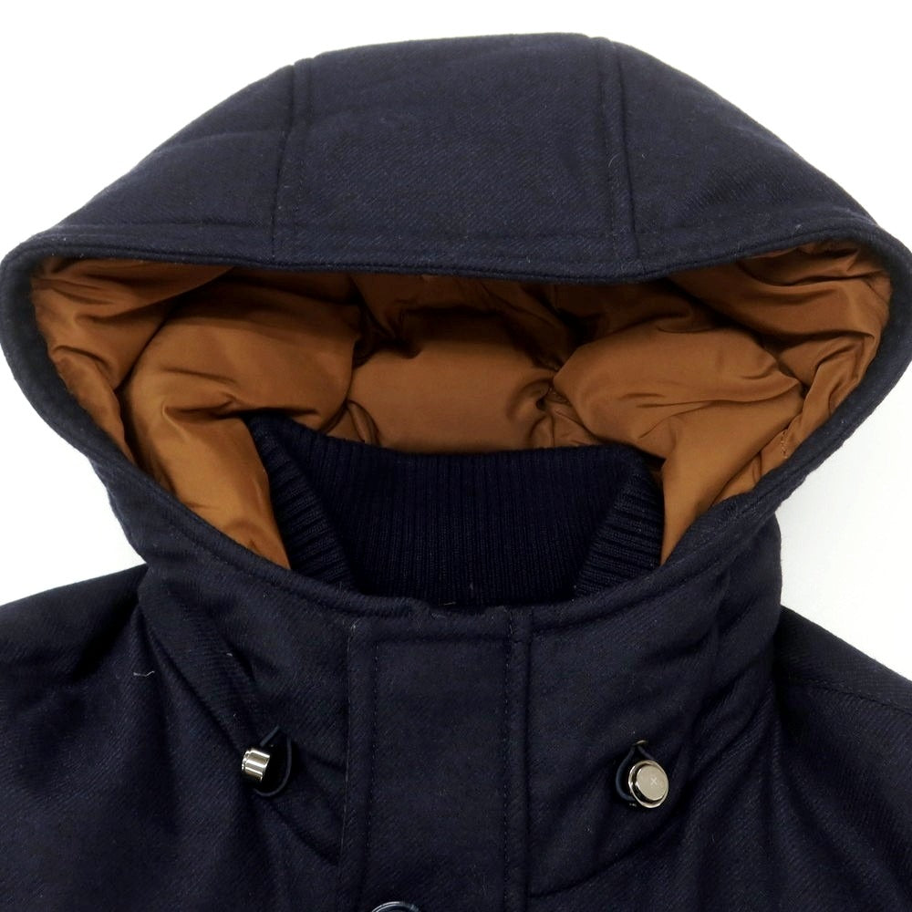 【中古】エンリコ マンデッリ ENRICO MANDELLI Sharon別注 ウールカシミヤ ダウンジャケット ネイビー【 44 】【 状態ランクA 】【 メンズ 】