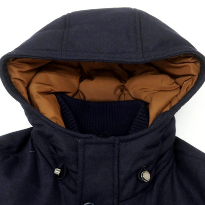 【中古】エンリコ マンデッリ ENRICO MANDELLI Sharon別注 ウールカシミヤ ダウンジャケット ネイビー【 44 】【 状態ランクA 】【 メンズ 】