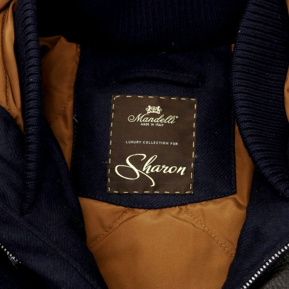 【中古】エンリコ マンデッリ ENRICO MANDELLI Sharon別注 ウールカシミヤ ダウンジャケット ネイビー【 44 】【 状態ランクA 】【 メンズ 】